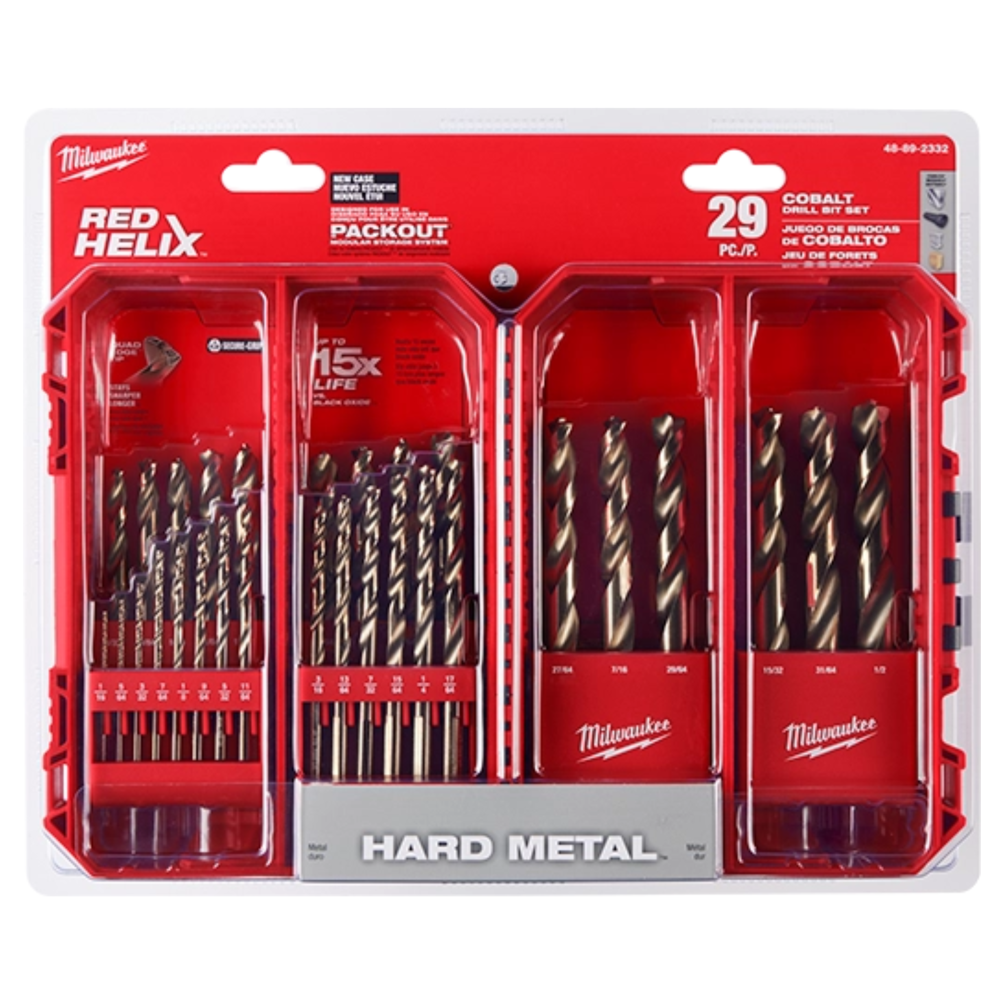 Milwaukee RED HELIX Cobalt Drill Bit Set – 29PC from GME Supply